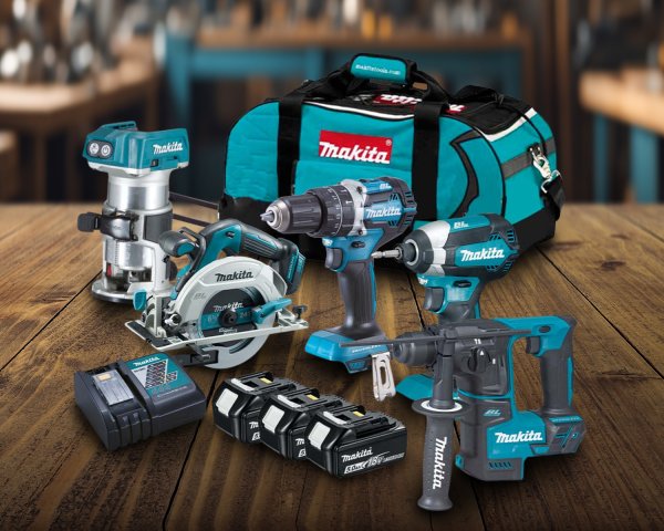 Win This Makita Brushless Power Tool Kit, Batteries, Charger & Wheeled Tool Bag!