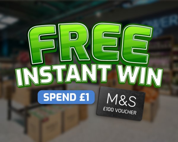 The FREE Daily Instant Win! - £100 M&S Voucher End Prize!