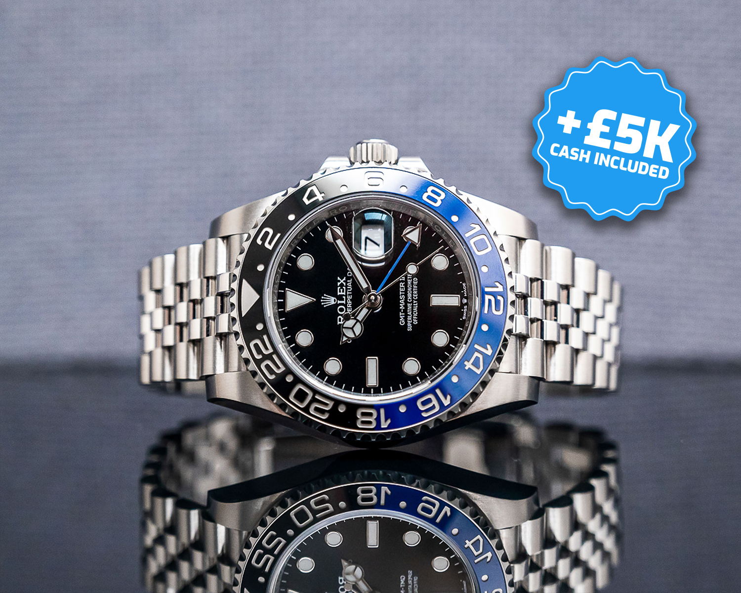 Win This Rolex GMT Master II "Batgirl" + £5,000 Cash!