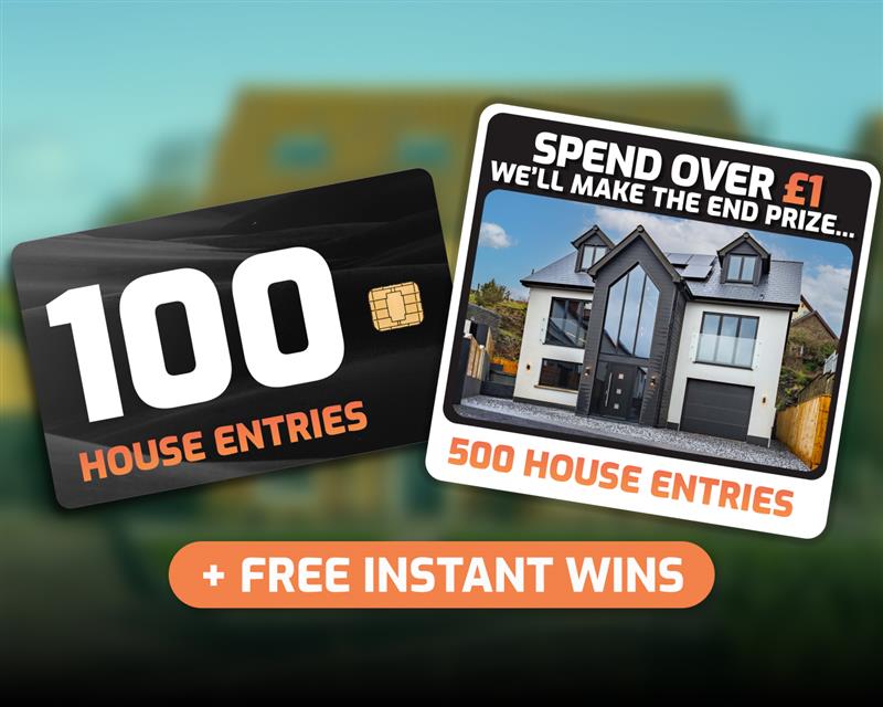 The FREE Daily Instant Win! - 100x House Entries for FREE!