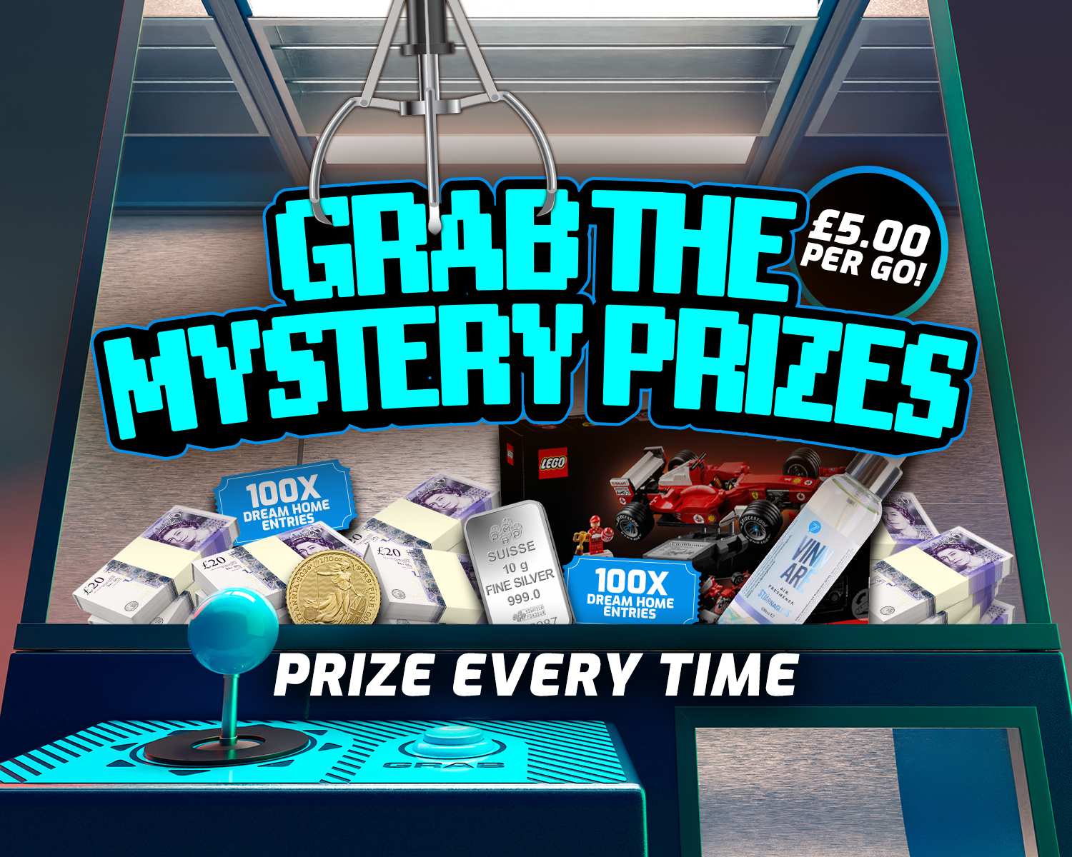 Claw Machine Prize Every Time!
