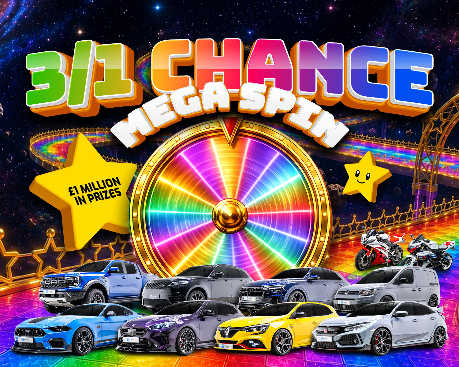 The 3/1 Chance Mega Spin #62!