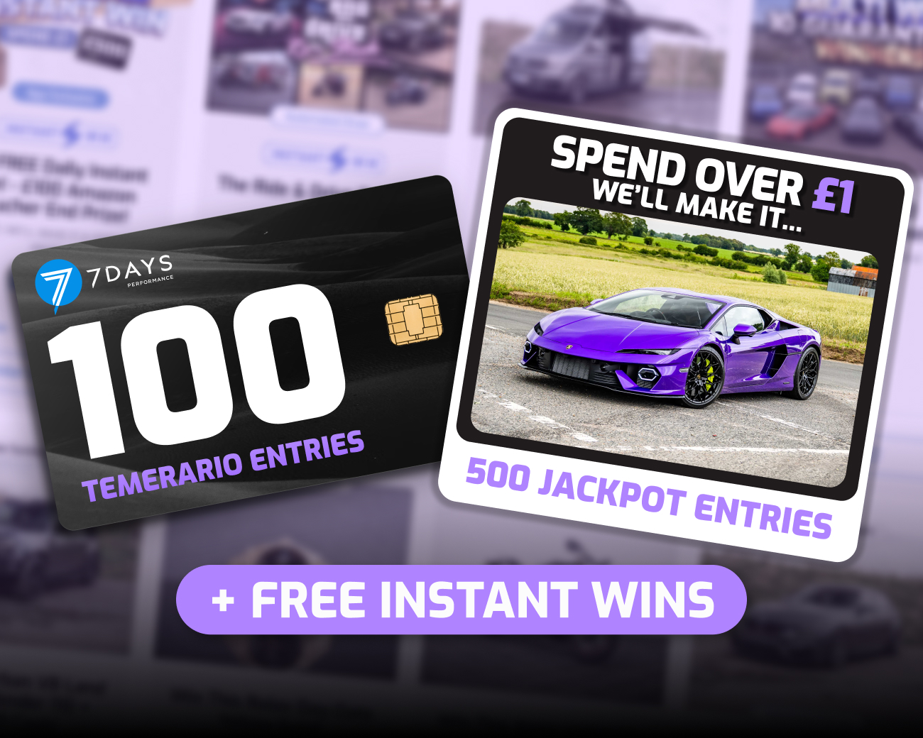 The FREE Daily Instant Win! - 100x Lamborghini Temerario Tickets!