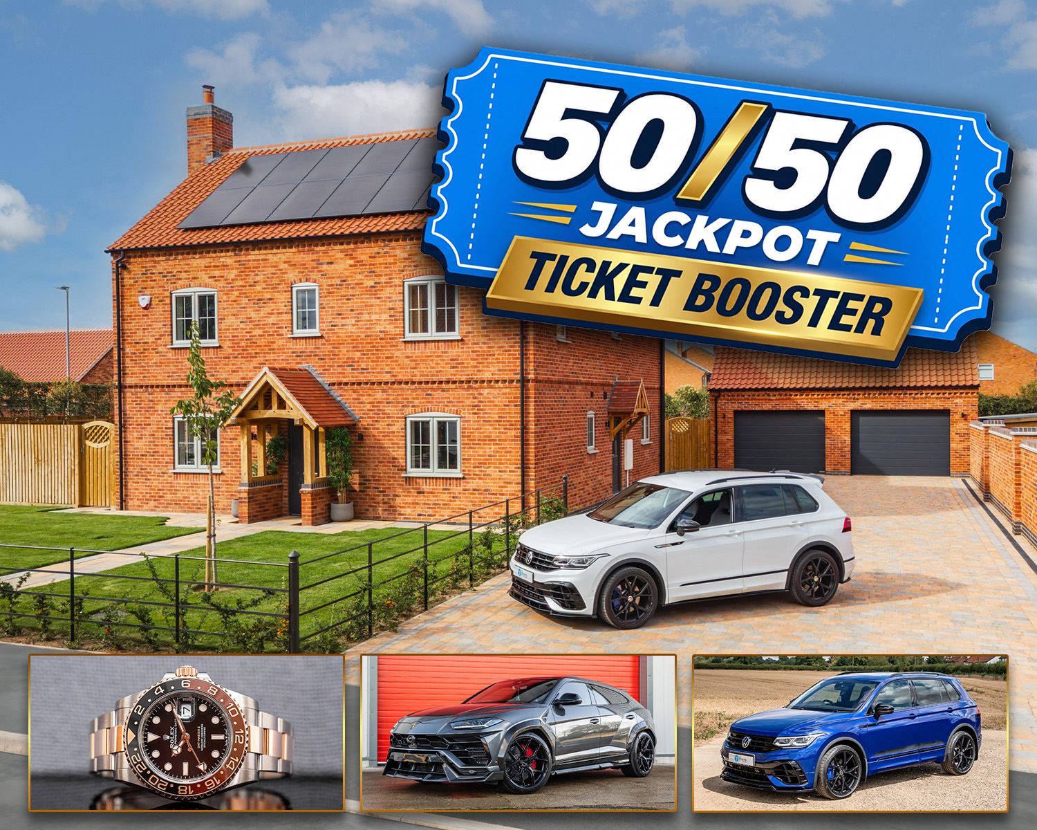 50/50 Jackpot Ticket Booster!