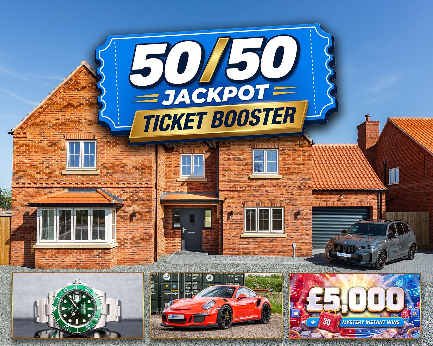 50/50 Jackpot Ticket Booster!