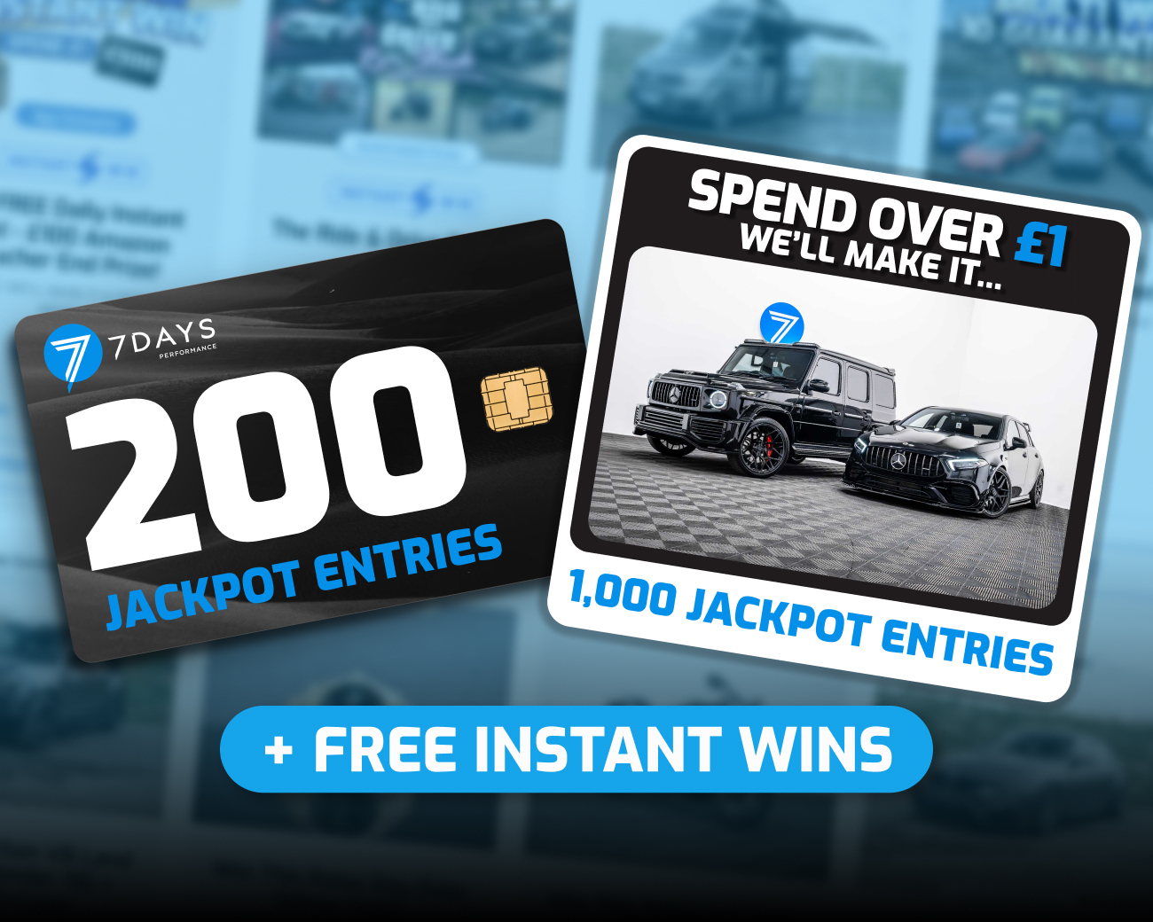 The FREE Daily Instant Win! - 200x G-Wagon/ Mercedes A45s Tickets!