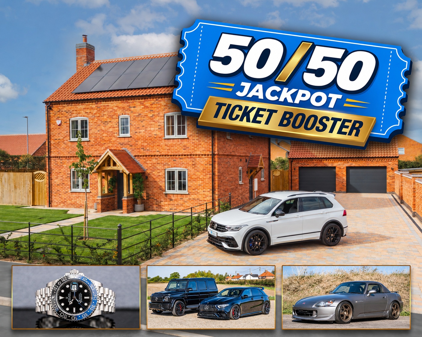 50/50 Jackpot Ticket Booster!