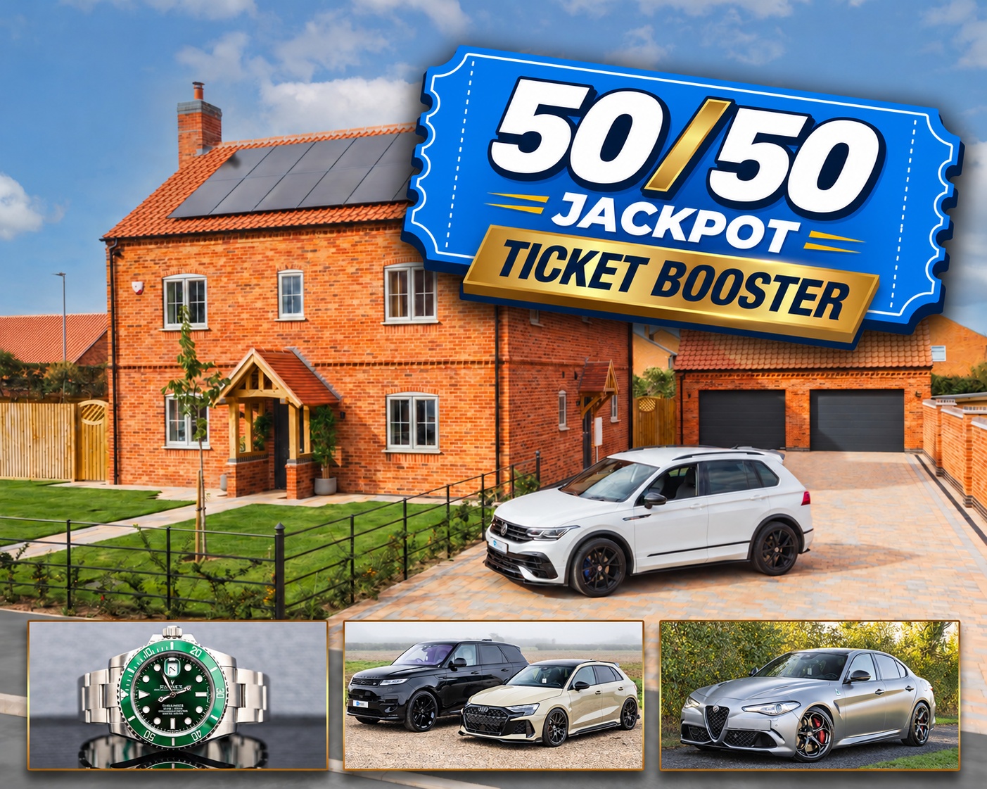 50/50 Jackpot Ticket Booster!