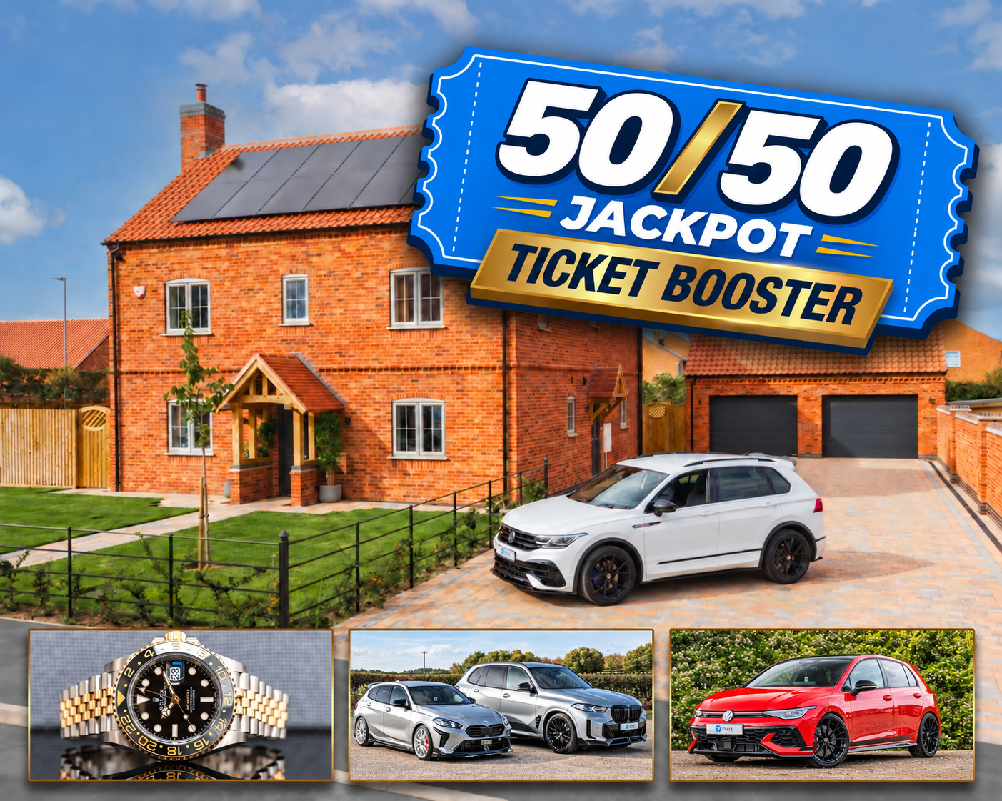 50/50 Jackpot Ticket Booster!